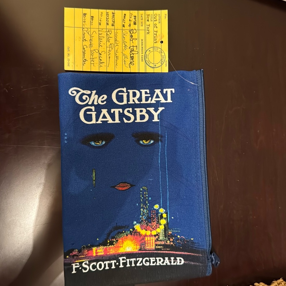 Out of print The Great Gatsby pencil pouch NWT
